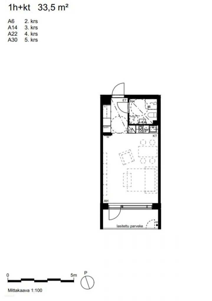 Planimetria - Modern Apartment with Balcony in Tuusula