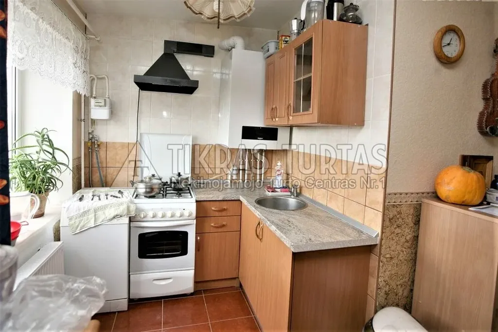 Cuisine - Three-Room Flat with Glazed Balcony in Klaipėda