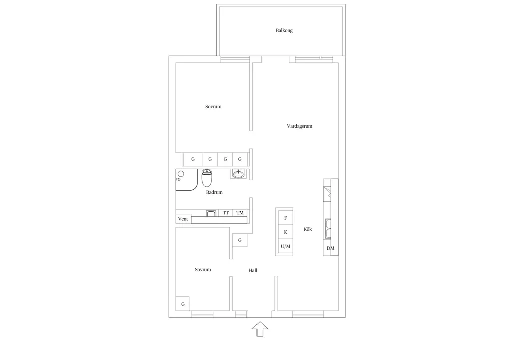 Plan - Apartment with South-Facing Balcony in Skåne