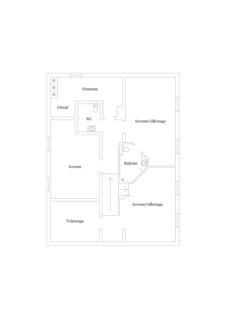 Plan - Modern Villa with Central Location in Sundsvall
