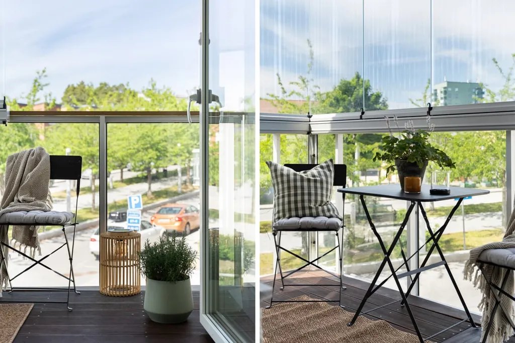 Balcon - Apartment with Large Balcony in Ulriksdal