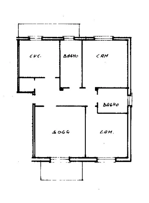 Planimetria - Rustic 3-Bedroom Apartment in Pero