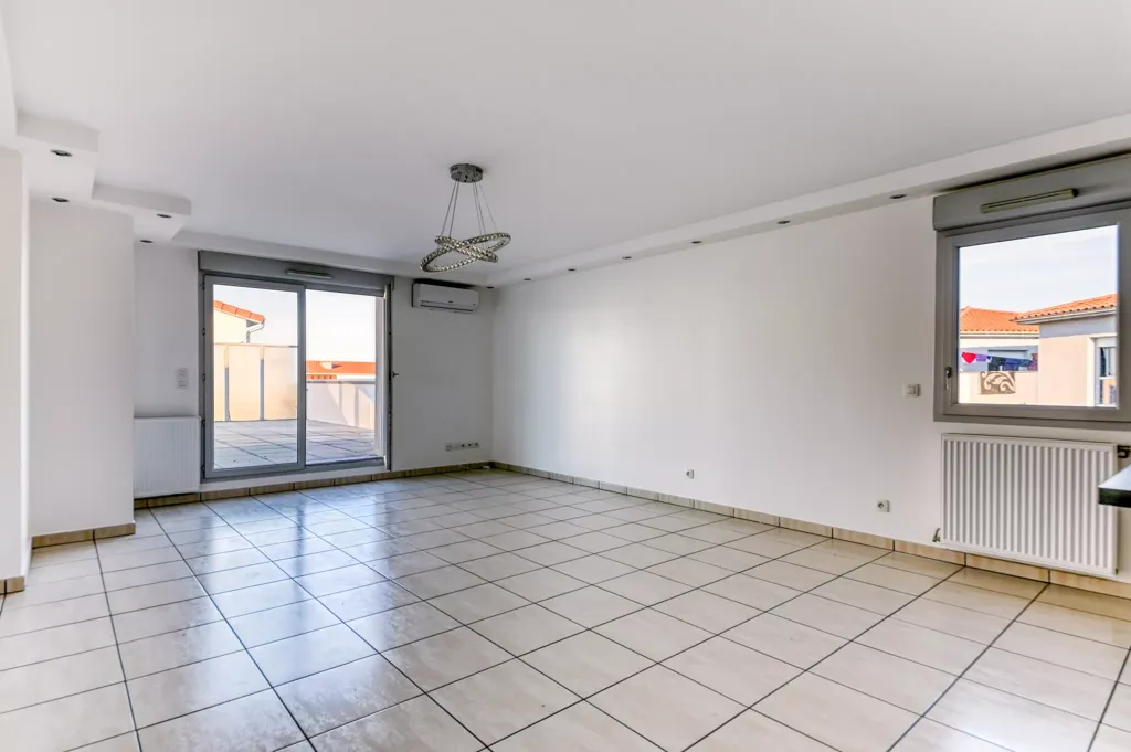Séjour - Appartement Luxueux avec Terrasse à Tassin-la-Demi-Lune