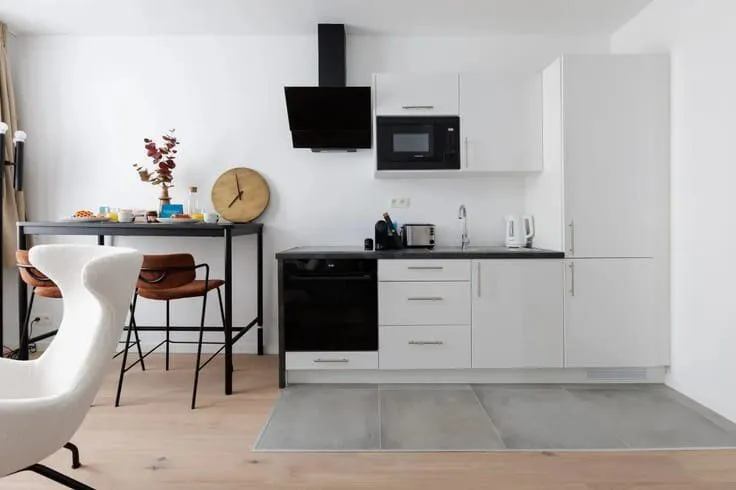 Cuisine - Appartement 1BR avec Rendement Immédiat au Centre de Bruxelles