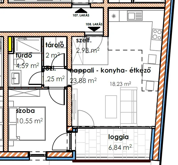 Floor Plan - Modern Flats with Spa View in Makó