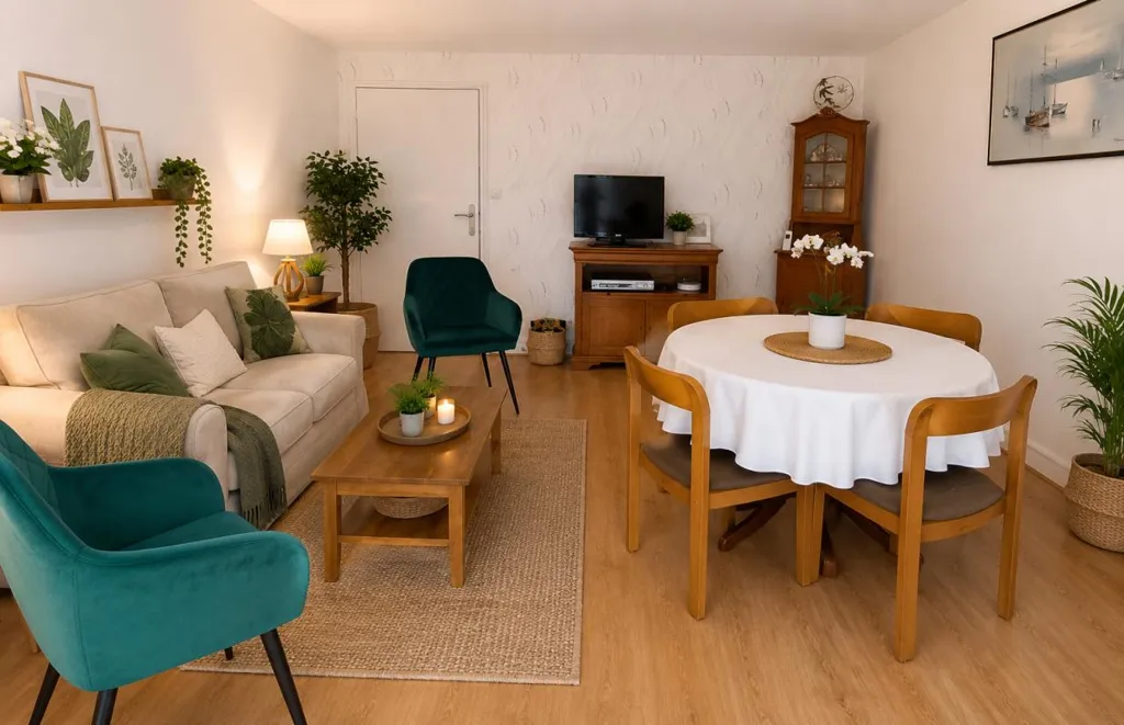 Séjour - Appartement 4 Pièces avec Balcon à Limeil-Brevannes
