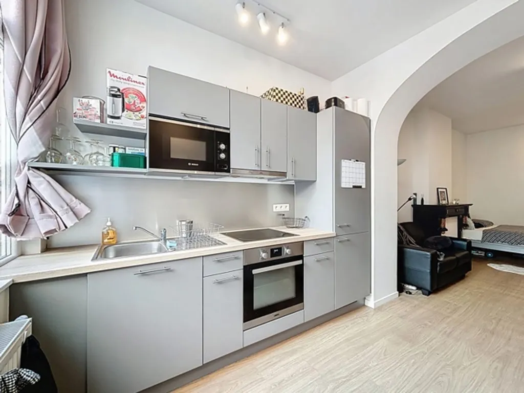 Cuisine - Studio 1 Chambre avec Terrasse à Liège Outremeuse