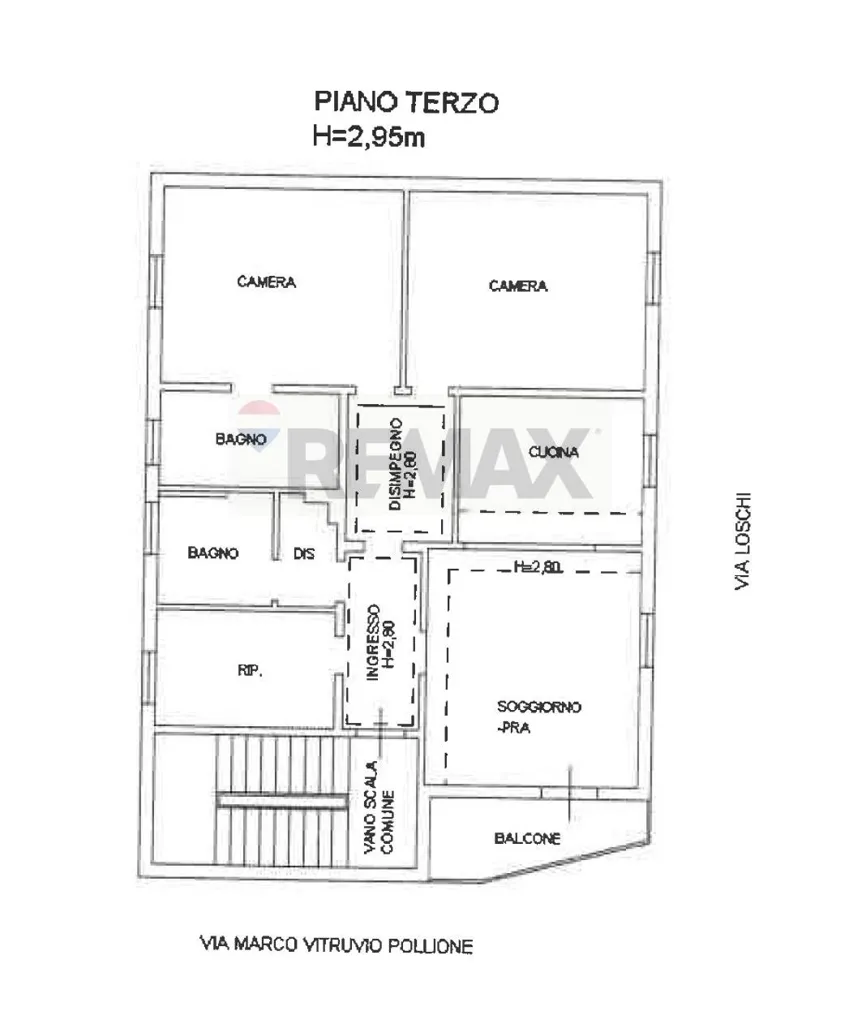 Plaan - Rearranged Apartment with Balcony in Modena