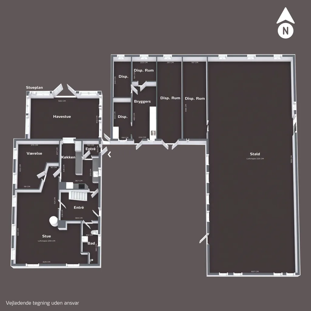 Plan - Patrician Villa with Equestrian Facilities in Strøby