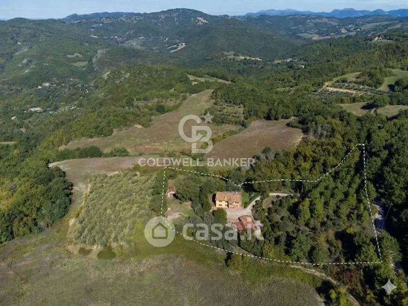 Vue aérienne - Rustic Casale with Panoramic Views in Gubbio