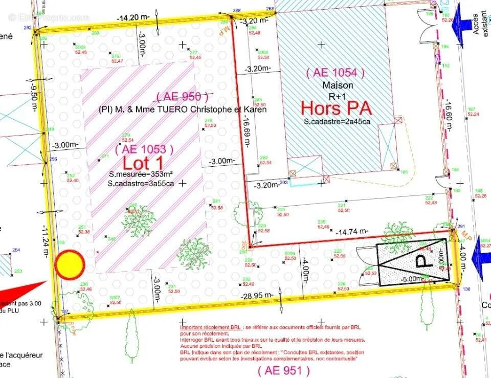 Plaan - Buildable Plot with Garden in Manduel
