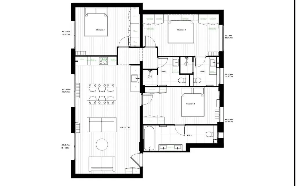 Plan - Appartement Rénové avec Ascenseur à Paris