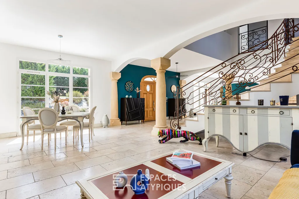 Living Room - Architectural Villa with Pool near Toulouse