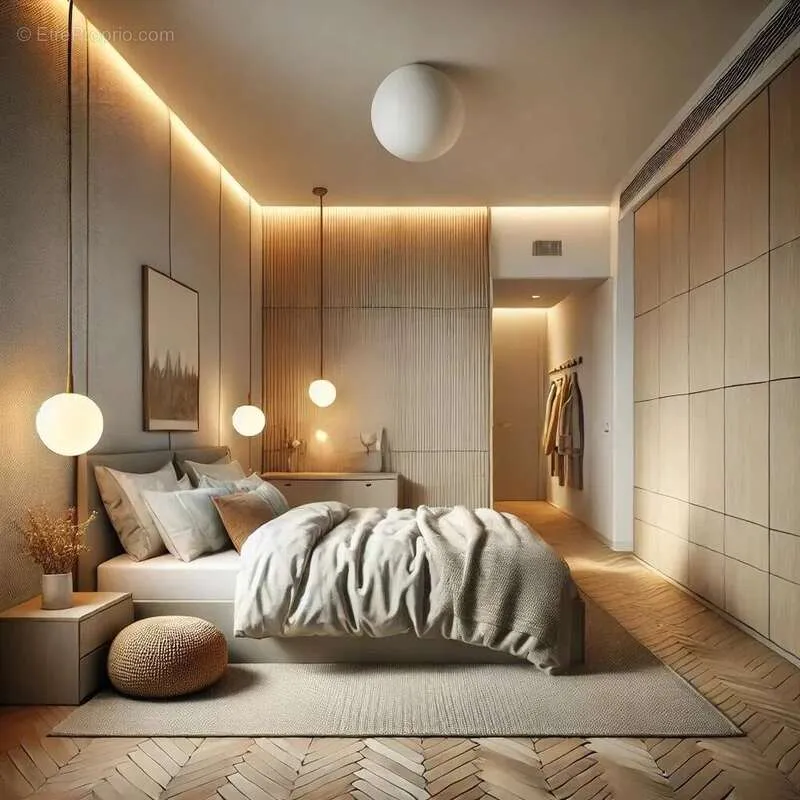 Chambres - Appartement 3 Pièces avec Terrasse dans Quartier Résidentiel