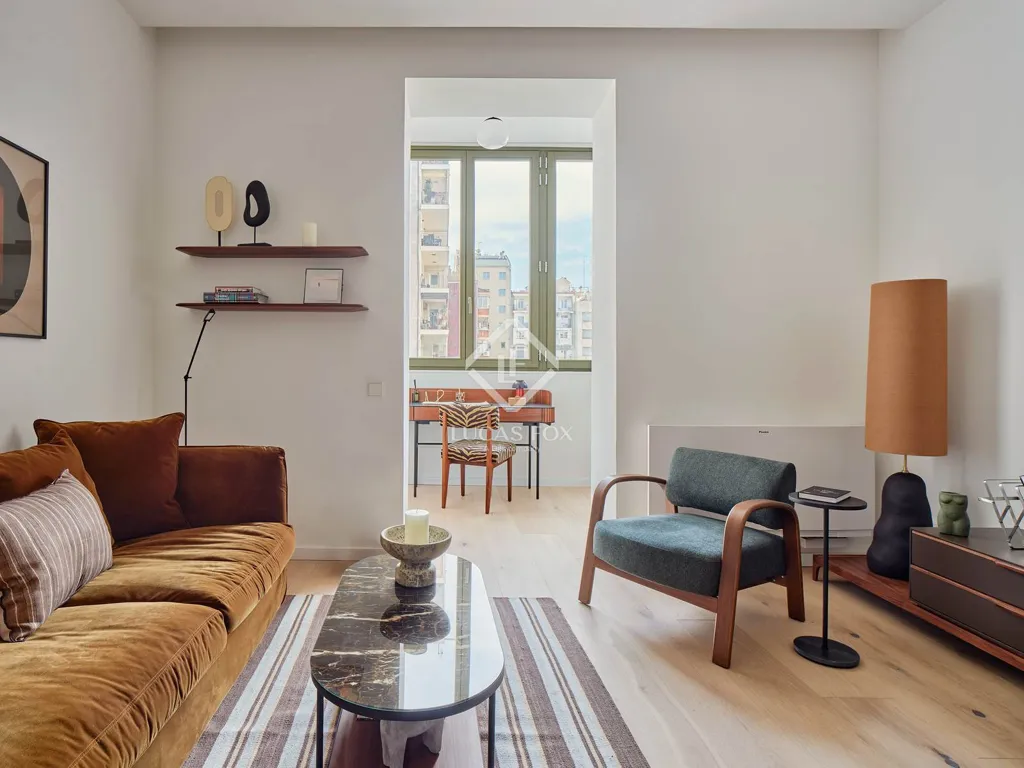 Séjour - Renovated Apartment with Terrace in Eixample Right