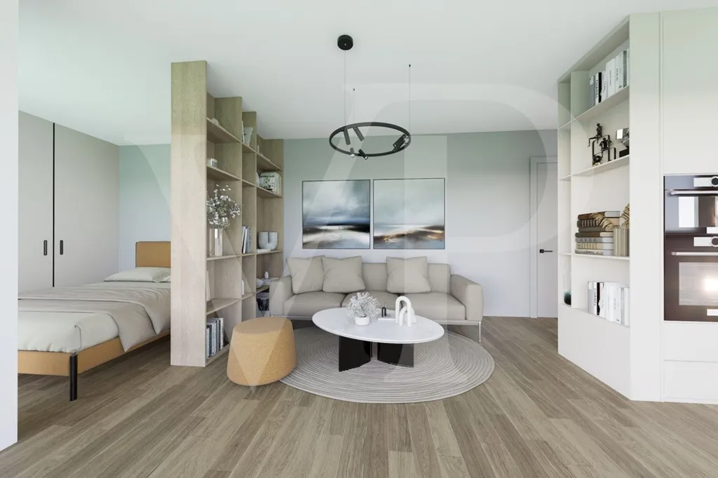 Séjour - Studio Neuf avec Balcons à Luxembourg-Limpertsberg