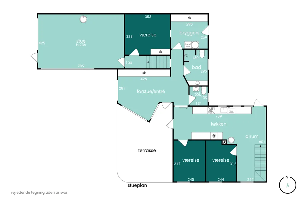 Plan - Historic Villa with Garden in Svejstrup