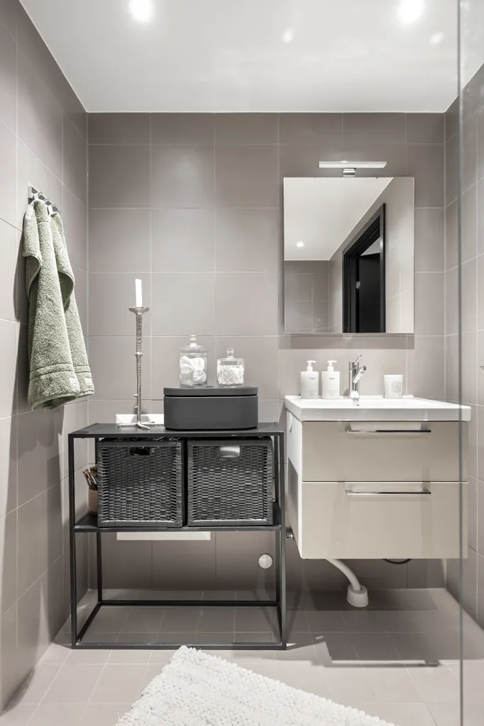 Salles de bain - Modern Studio with Alcove in Mölndalsvägen