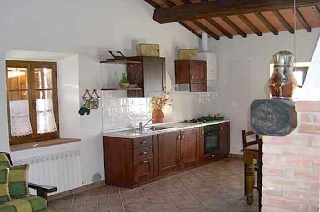 Köök - Villa with Pool and Val d'Orcia View in Sarteano