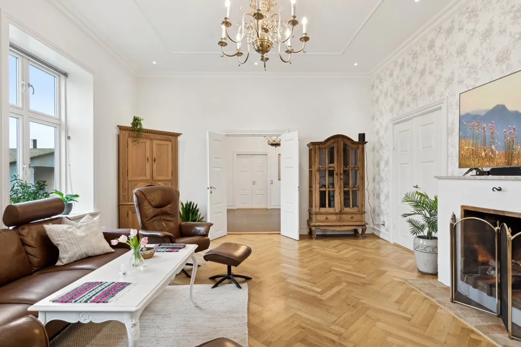 Living Room - Historic Manor with Garden in Midtsjælland