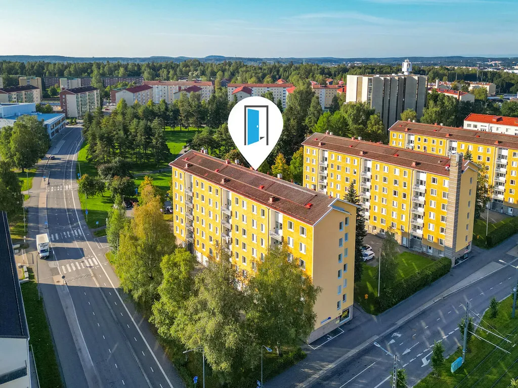 Vue aérienne - Modernised Studio Flat with Balcony in Kaleva, Tampere
