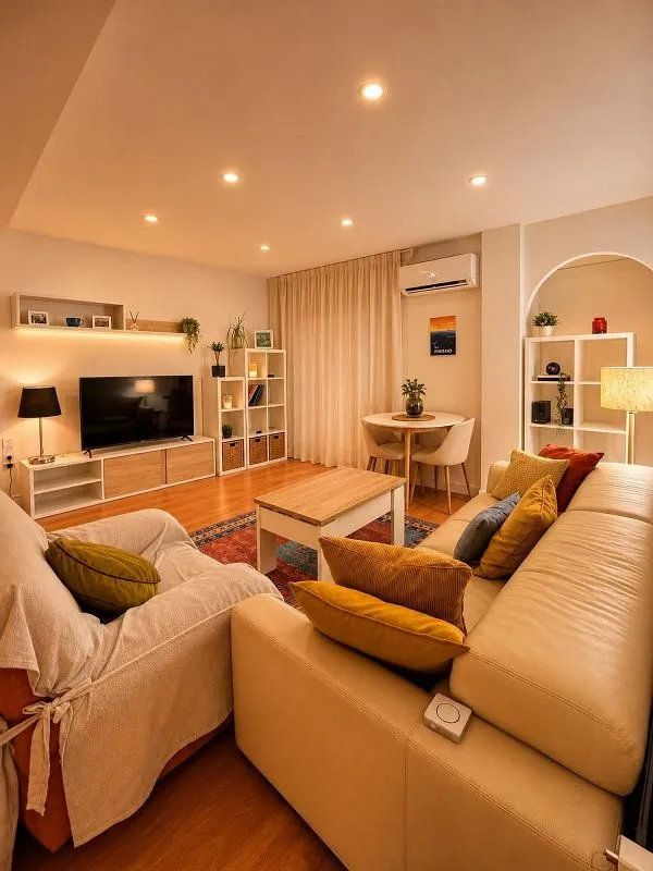 Séjour - Student-Friendly Flat with Balcony near Murcia