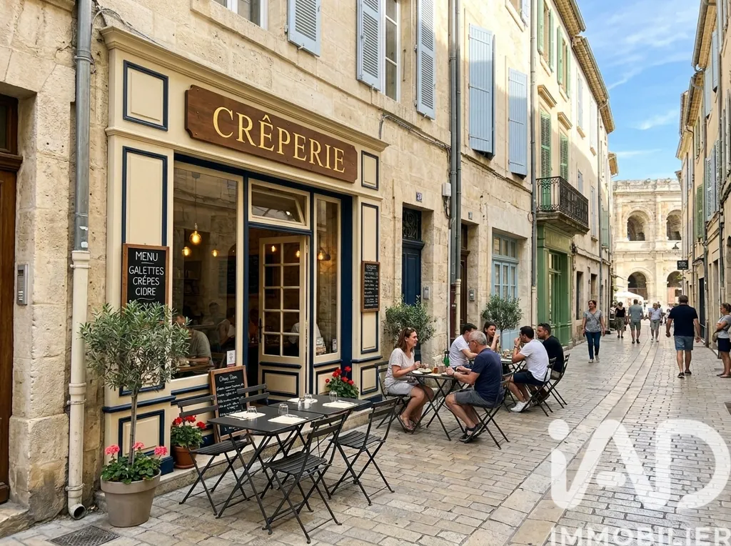 Crêperie with Terraced Seating in Nîmes