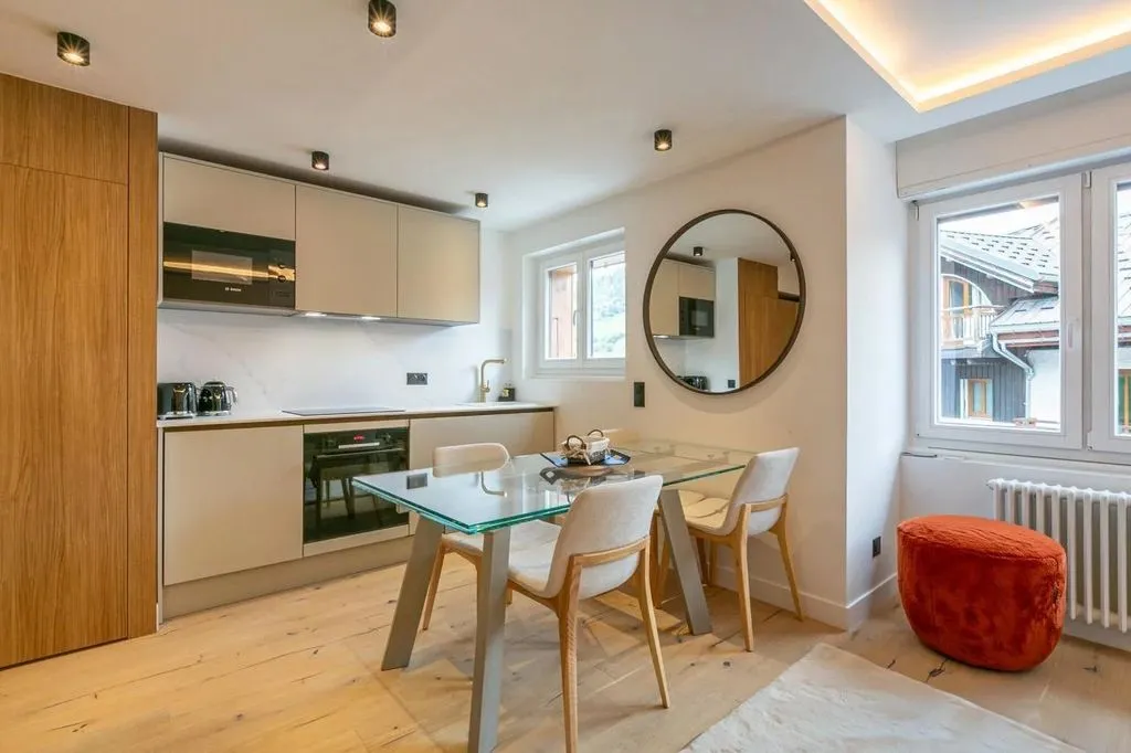 Köök - Luxury Apartment with Loft in Megève