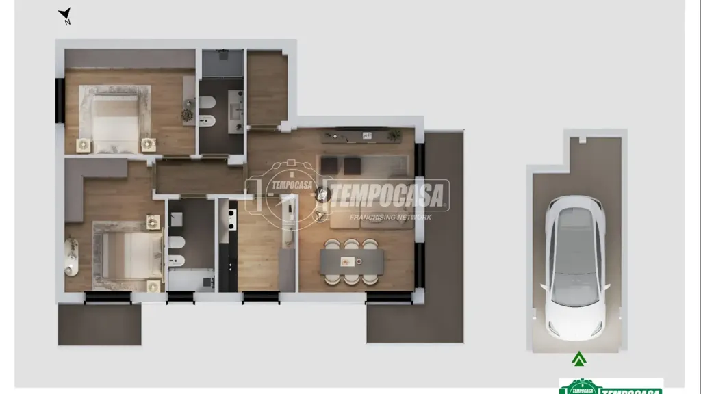 Plaan - Spacious Triplex with Terrace in Coriano