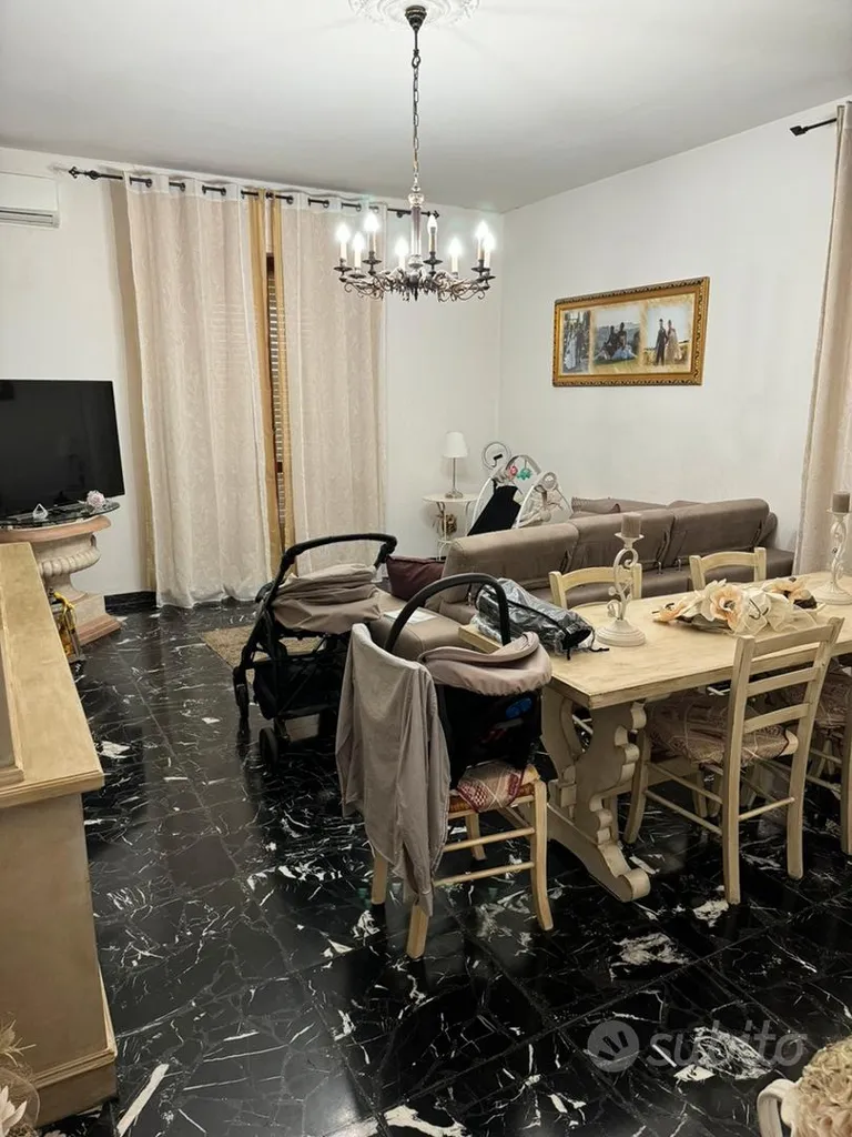 Dining Room - Attic-Style Villa Apartment with Terrace in Villa
