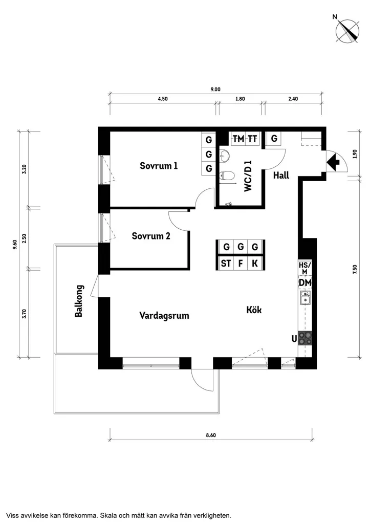 3-toaline korter asukohas Härryda kommun