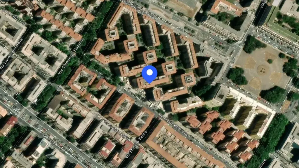 Vue aérienne - Apartment with Balcony in Rome's Don Bosco