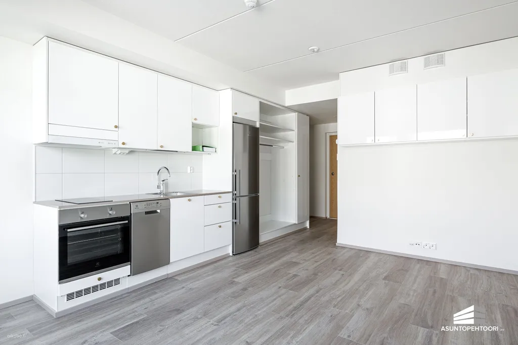 Cucina - Modern Studio with Balcony in Lamminpää, Tampere