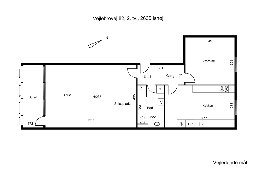 Planimetria - Apartment with Balcony in Ishøj