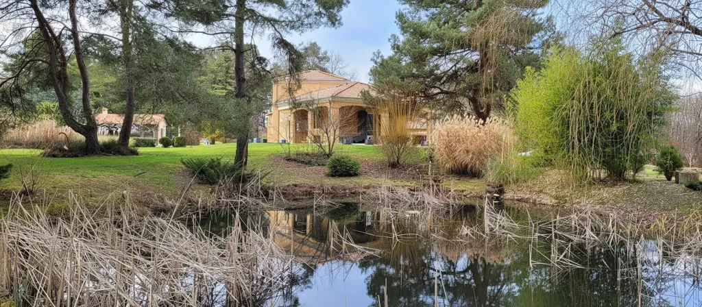 Jardin - Maison avec Piscine Chauffée à Fleurac