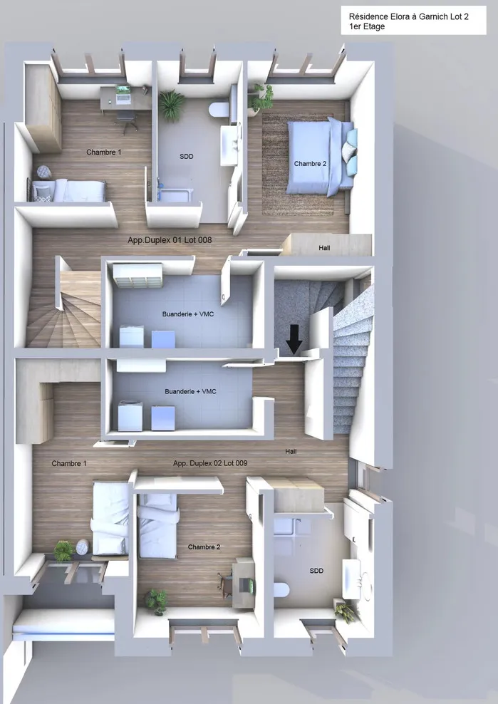 Plan - Appartement Duplex avec Jardin à Garnich