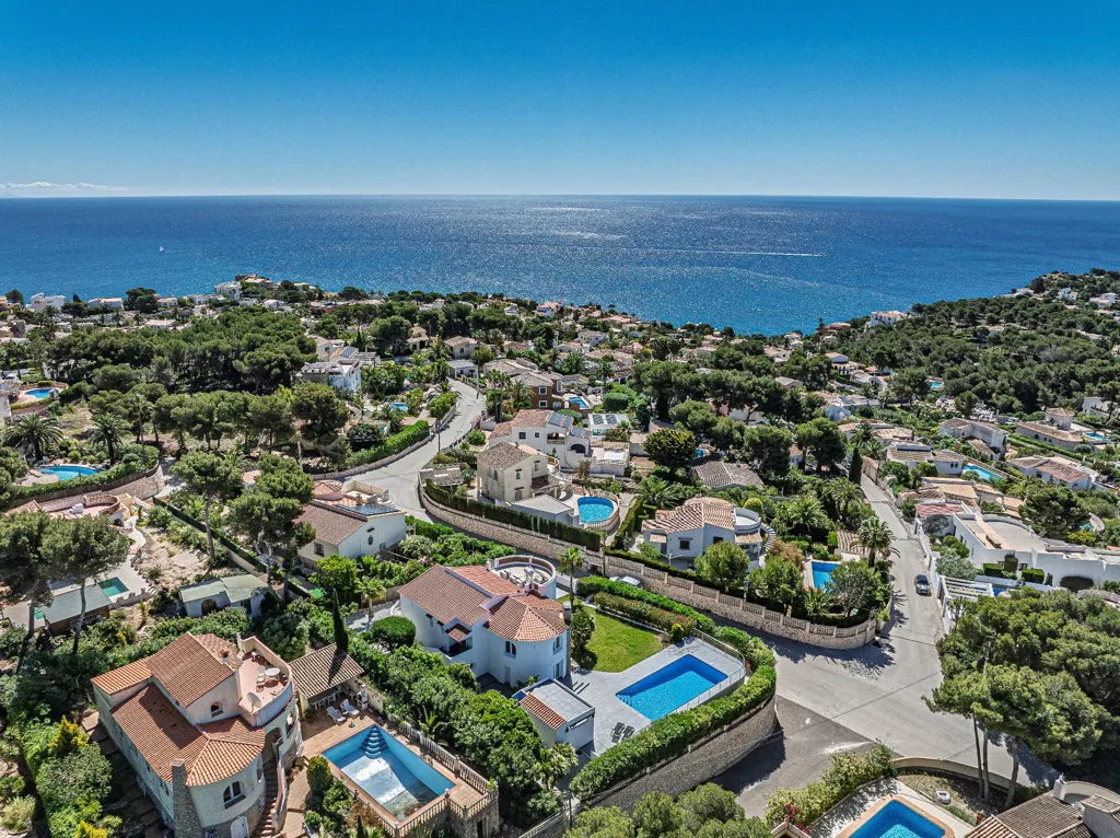 Vue aérienne - Chalet with Sea View and Pool in Cap Martí