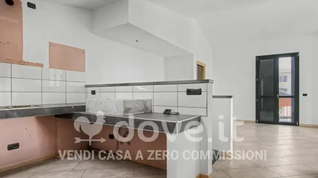Köök - Rustic-Style Flat with Terrace in Bonate Sopra