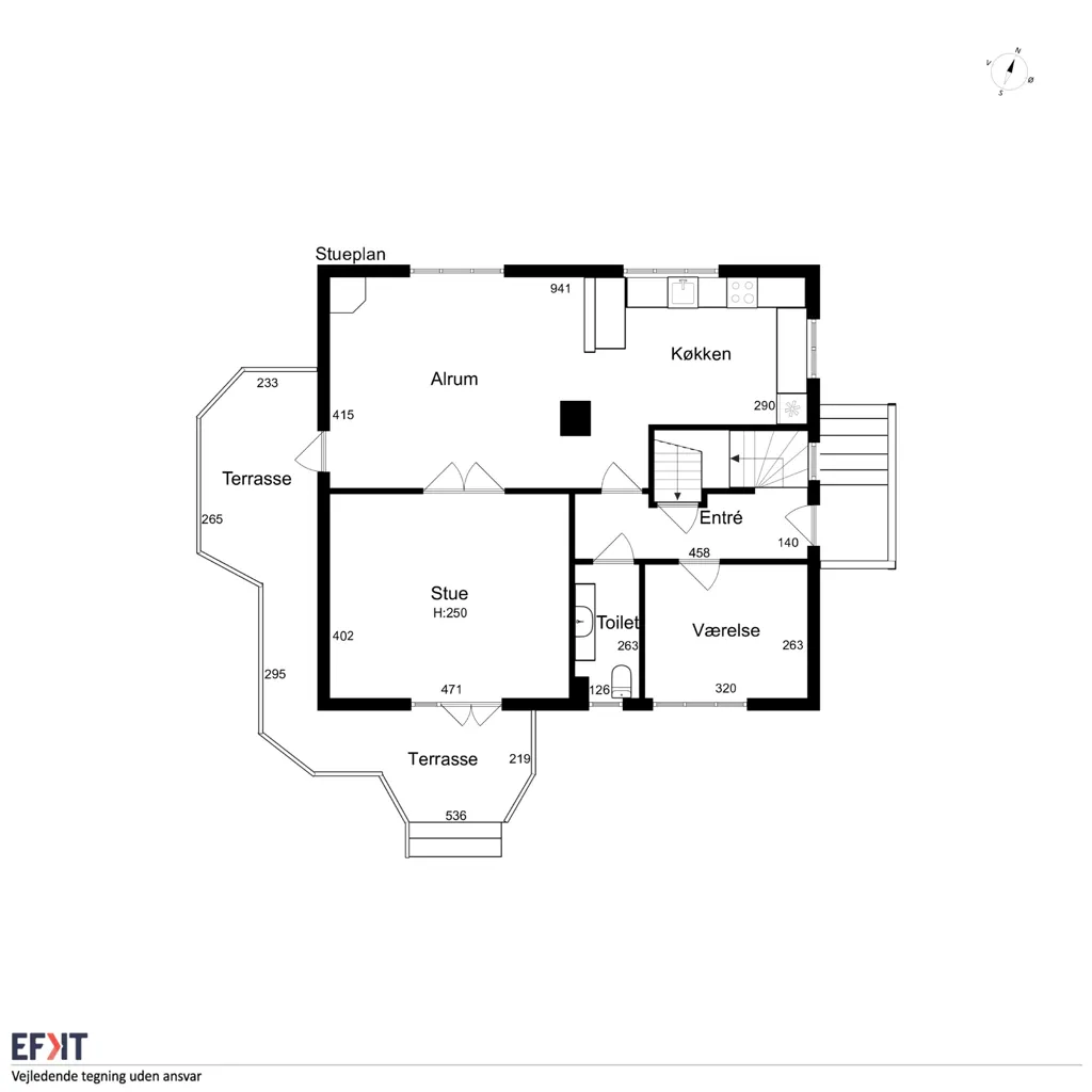 Plan - Classical Villa with Architect-Designed Garden in Odense