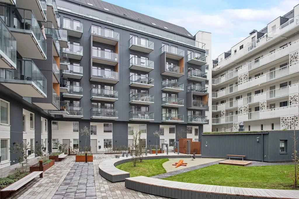 Garden - Modern Flat with Balcony in Almedal