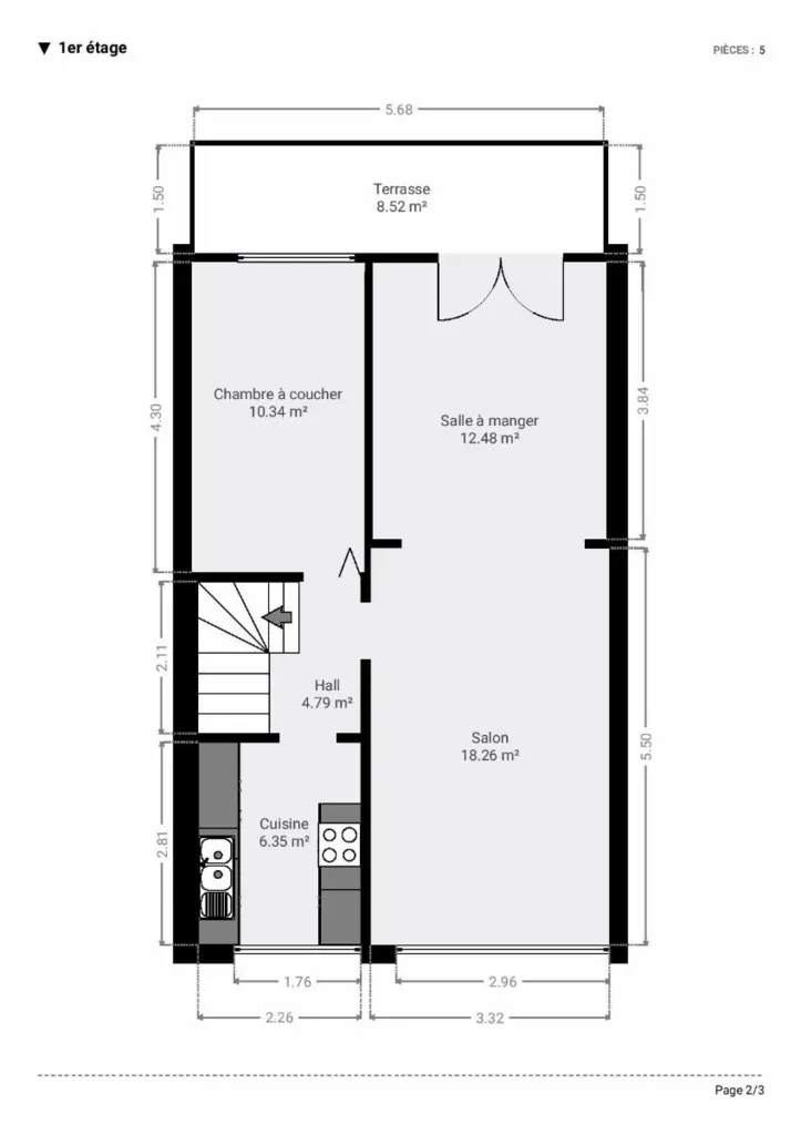 Plan - Bien 2 chambres à Embourg