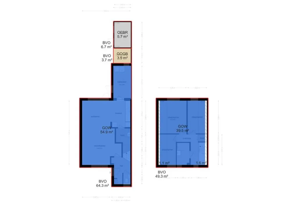 Planimetria - Two-Storey House with Private Garden in Reuver