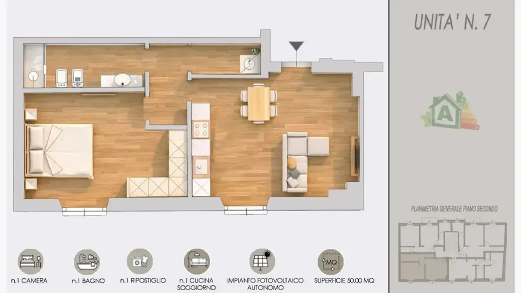 Plan - Eco-Friendly Flat with Balcony in Florence