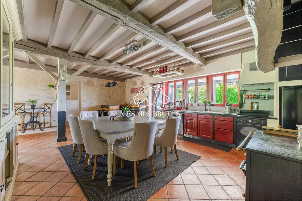 Kitchen - Rearranged House with Pool in Saint-Chef