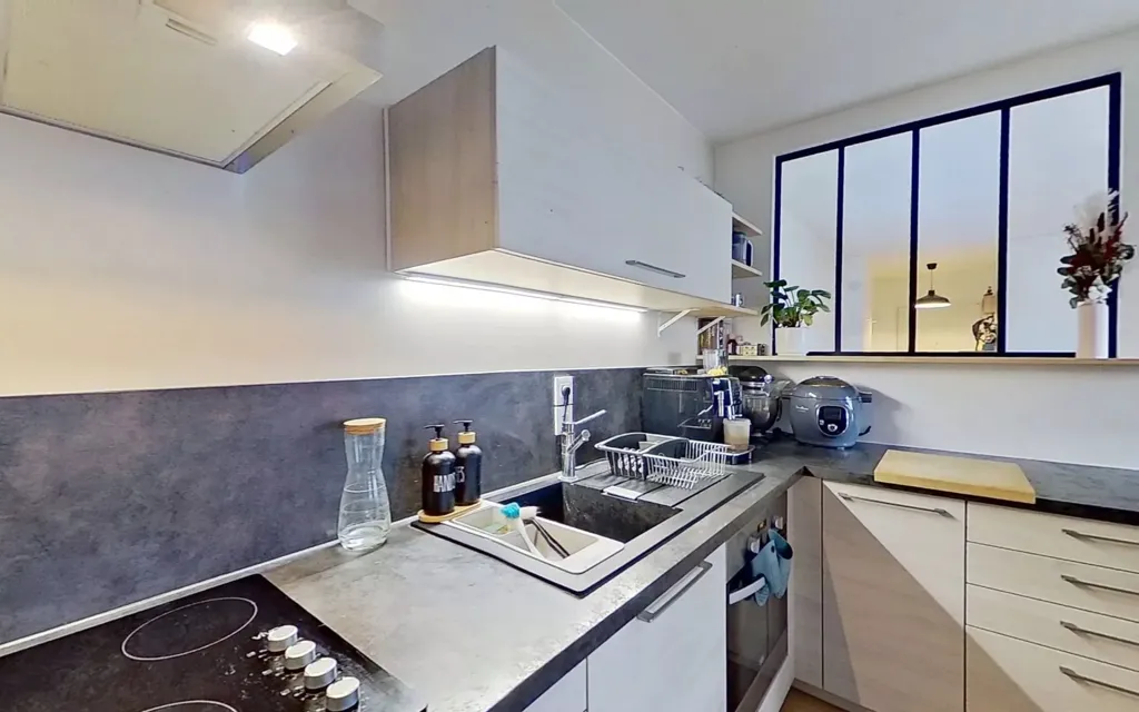 Kitchen - Renovated Apartment with Balcony in Lyon