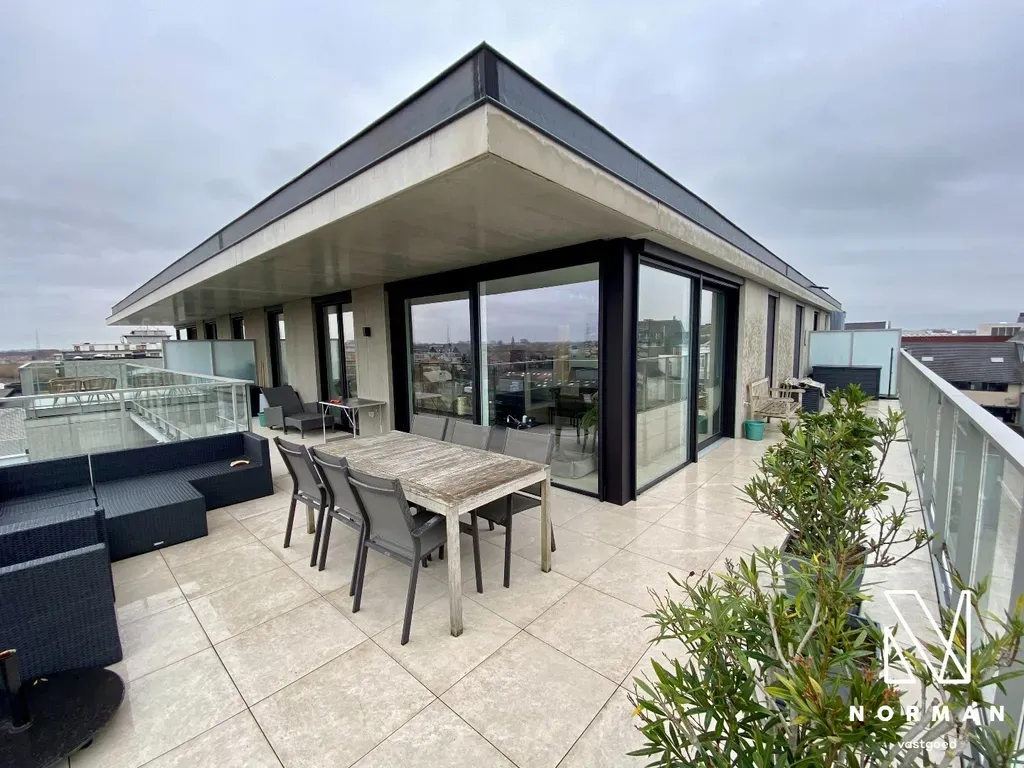 Terrasse - Appartement avec Vue sur la Leie à Harelbeke