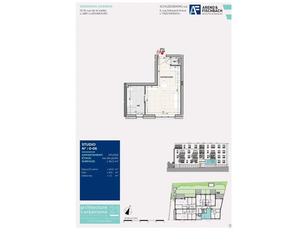 Plaan - Studio with City Centre Access in Hollerich, Luxembourg