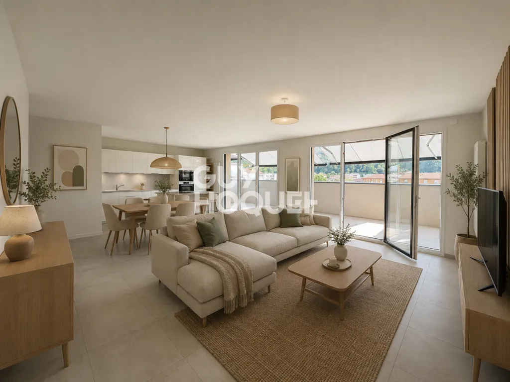 Soggiorno - Modern Flat with Terrace in Bourgoin-Jallieu