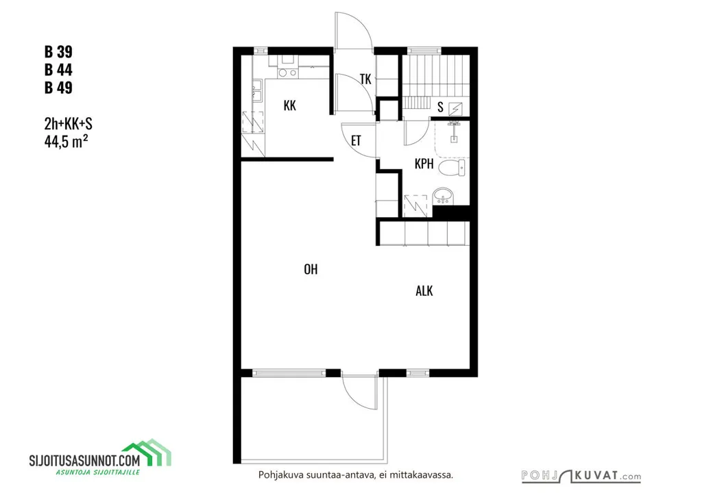 Plan - Bright Studio with Balcony in Rajakylä, Oulu