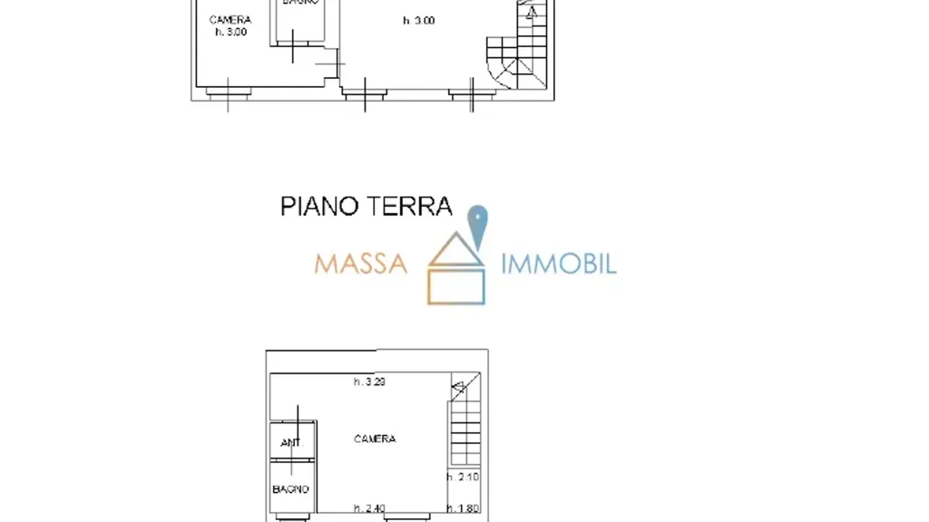 Plaan - Trilocale with Parking in Massa Centre